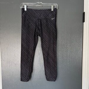 Calvin Klein Womens Charcoal Striped Leggings